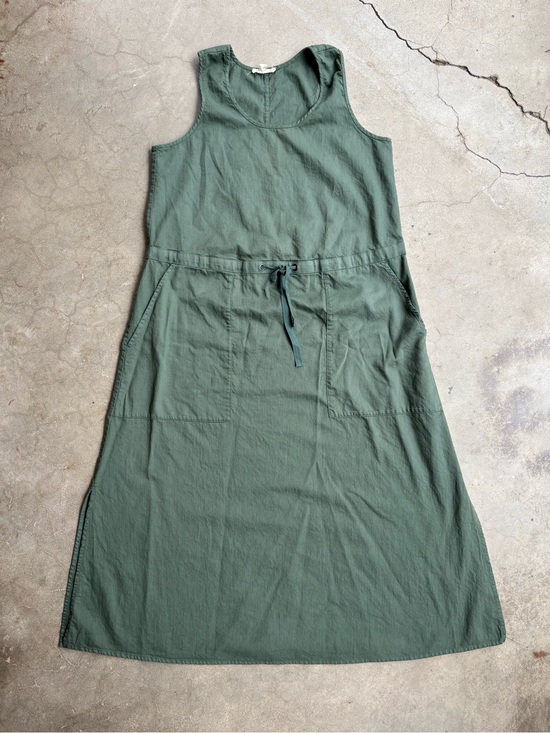 Eileen Fisher Dresses & Skirts - 100% Organic Cotton Eileen Fisher Olive Green Tank Dress Pockets Size S/P